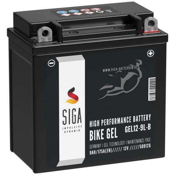 SIGA Bike GEL Motorradbatterie 9Ah 12V